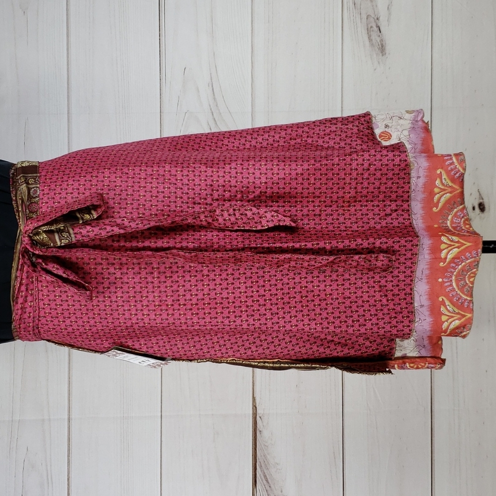 Darn Good Yarn Sari Silk Wrap Skirt Tea Regular